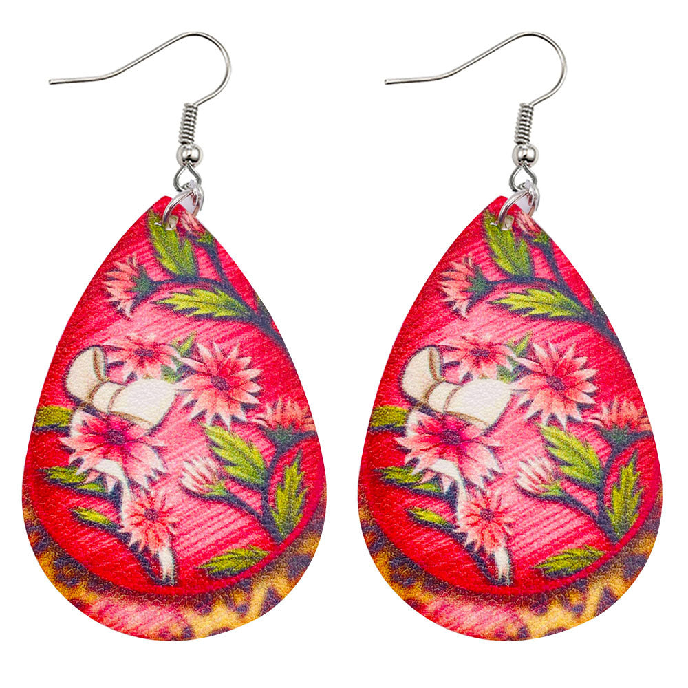 Wholesale Mother's Day Leather Earrings